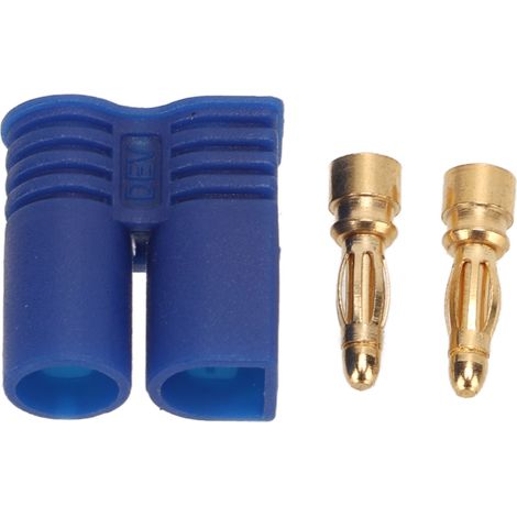 13.020 EC2 Fiche banane mâle plaquée or 2 mm avec capuchon de protection Accessoire de remplacement de batterie RC (1/5)