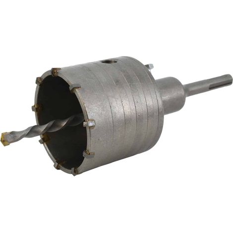 FRESA CAROTATRICE TAZZA 80 MM PER MURO FRESE PIETRA CEMENTO ASTA SDS PLUS 532a (1/2)