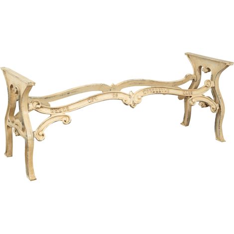 Base gambe tavolo da giardino Struttura in ferro pieno e ghisa, ideale per interno ed esterno Piani pietra marmo vetro legno