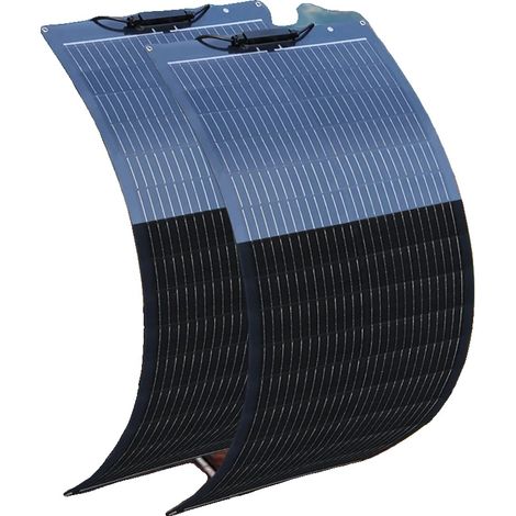 Panneau Solaire, Semi-Flexible, Haute Efficacité, 200w 2pcs 100w (1/2)