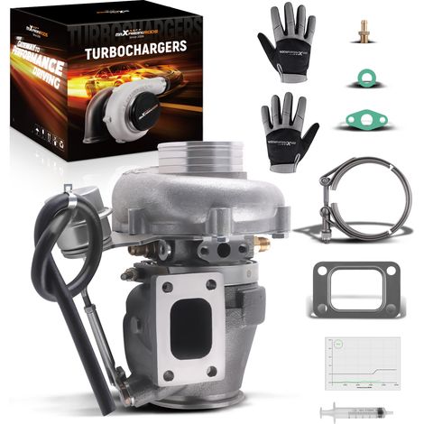 Billet Turbo Ball Bearing V-Band T25 Flange Up to 550HP Turbine 0.49 A/R Trim 84 (1/5)