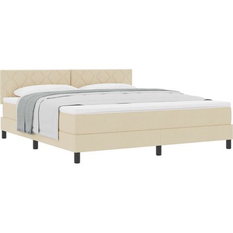 Maison Exclusive - Boxspringbett mit Kissen mit Kopfteil Creme 18 (1/5)