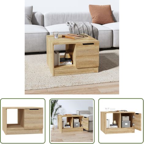 The Living Store Couchtisch Sonoma-Eiche 50x50x36 cm Holzwerkstoff - Couchtisch - Wohnzimmertisch - Esszimmertisch - Holzt Tisch - Holzwerkstoff (1/5)