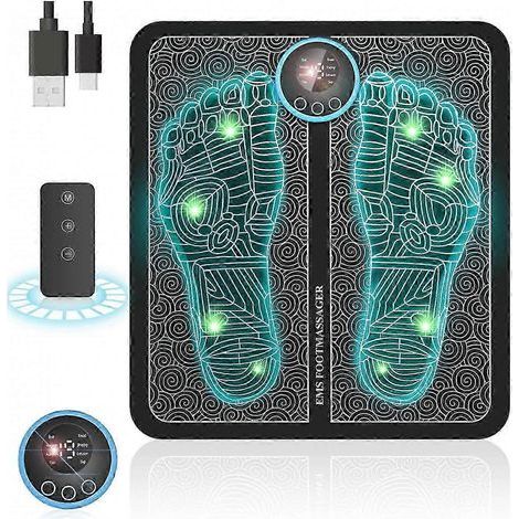 Appareil de massage des pieds pour la neuropathie, stimulateur EMS pour les pieds, masseur de pieds pour la fasciite plantaire, coussin de massage des pieds sans fil pour la relaxation musculaire (1/4)