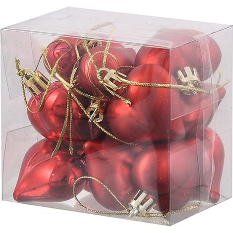 Ornement En Forme De Cœur - Décoration Intérieure En Pvc - Pour Salon Chambre Fête Mariage - 12 Pièces Avec Cordon De Suspension (1/3)