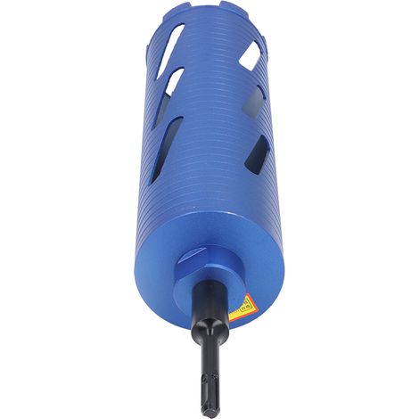 Foreuse carotteuse diamant 5/8-11 89mm bleu pour béton armé et murs renforcés, trépan à positionnement précis, 89mm de diamètre, outil de perçage professionnel pour cloisons, longueur 3.5 pouces. (1/5)