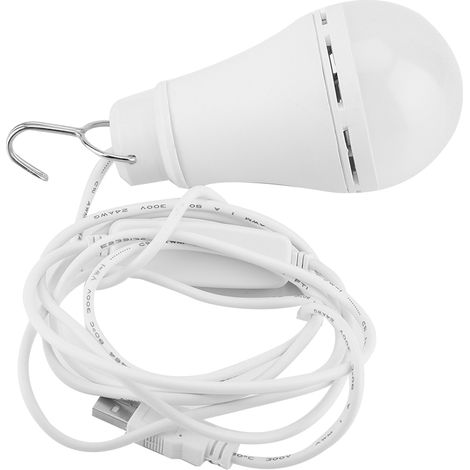 Ampoule LED USB 5V 10W lampe de secours pour extérieur camping randonnée maison lecture (1/5)