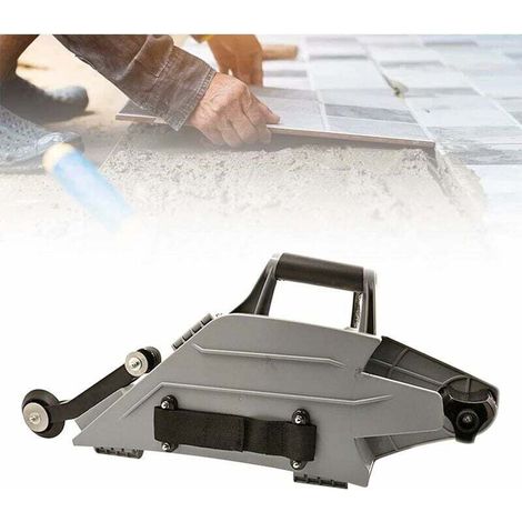 Drywall jointing tool, plastic banjo with quick-change internal angle wheel, adjustable straps (grey)