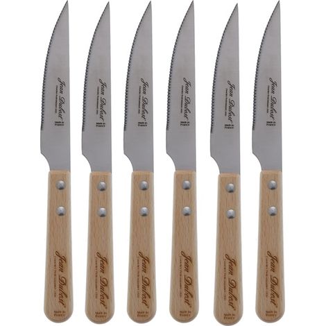JEAN DUBOST - COFFRET 6 COUTEAUX GRILL HETRE MICRODENTE
