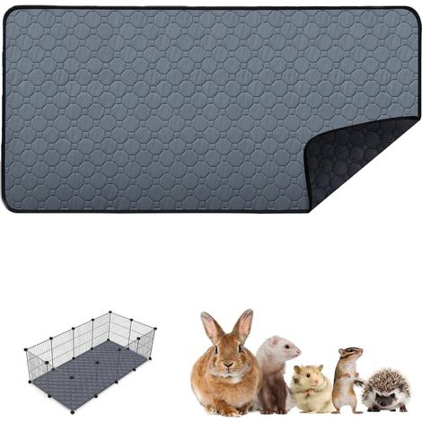 tapis d'urine lavable et réutilisable pour chiots, 60 x 90 cm, tapis d'urine absorbant pour chiens, chats, cochons d'Inde, tapis d'entraînement antidérapant et imperméable avec tissu en coton doux (1/5)