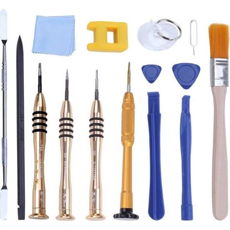 15pcs / Pack Outil de réparation professionnel Kit Ouverture Pry Magnétiseur Tournevis Outils Set pour iPhone X / 8 Plus / 7 Plus /-Ywey (1/5)