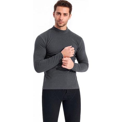 T-Shirt Thermique - Col Montant Semi-Haut - Pour Homme - Taille 2XL - Sous-Vêtement Chaud