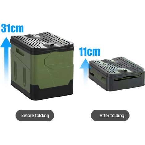 Camping tools Outdoor Toilet Car Toilet Bucket Trash,Army Green (1/4)