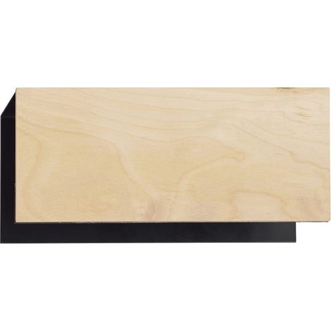 Applique Emibig Carlo stile scandinavo nero/legno 1xE27 (1/4)