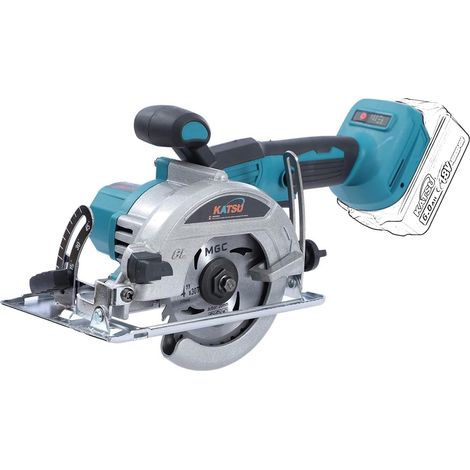 Scie Circulaire sans Fil Brushless 21V 5" 125mm Moteur sans Balais avec Lame 30T Portable Longue Poignée pour Couper du Bois Métal, sans Batterie (1/5)
