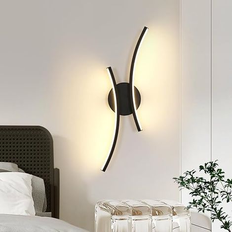 LED Indoor Wall Light, 20W 2250LM 44CM 3000K, Black (1/5)