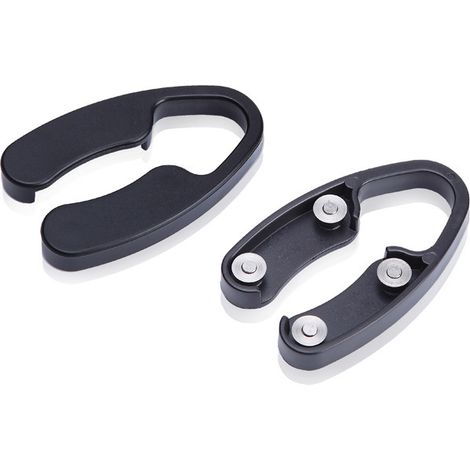 Lot de 2 coupe-capsules magnétiques noirs pour bouteilles de vin, en acier inoxydable et ABS amovibles, pour une utilisation quotidienne en extérieur, en intérieur et en soirée.-AquaForge (1/4)