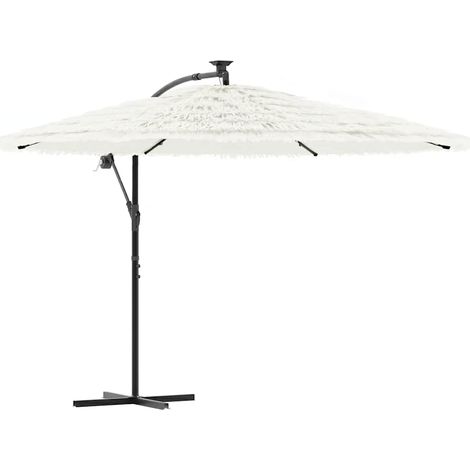 Maison Exclusive - Ombrellone Giardino con Palo in Acciaio Bianco 269x269x235 cm (1/5)