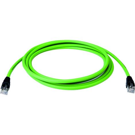 100017304 RJ45 Câble réseau, câble patch CAT 5 vert avec manchon de protection contre le (1/2)