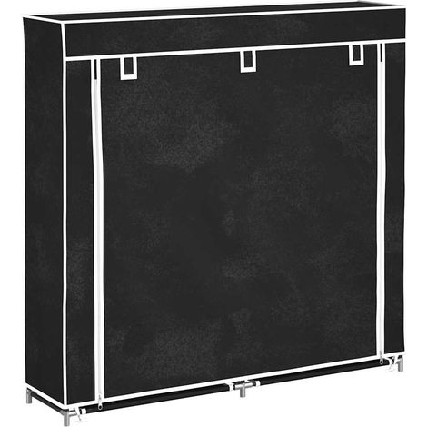 Maison Exclusive - Scarpiera in Tessuto Richiudibile 115 x 28 x 110 cm Nera