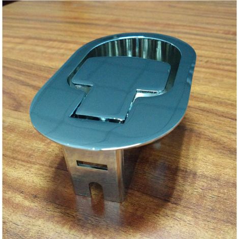 Schalter aus Aluminiumlegierung, runder, galvanisierter Chrom-Sitzgriff, Büromöbel, Sofa, Bürostuhl (1/4)