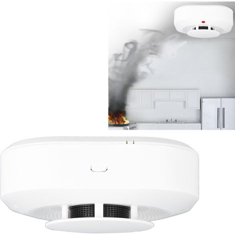Détecteur de fumée intelligent Tuya WiFi pour la prévention des incendies domestiques - Notification à distance reçue via téléphone portable (1/5)