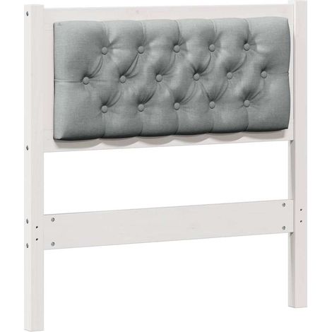 Kopfteil Sonstiges Weiß und Hellgrau 75 cm Massivholz Kiefer vidaXL