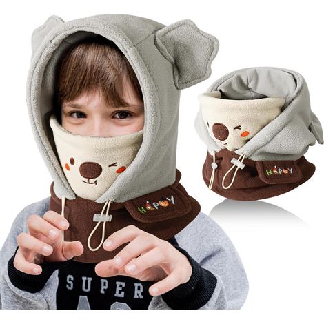 Kinder Sturmhaube Winter Fleece mit Kinnriemen für Jungen & Mädchen (1/5)