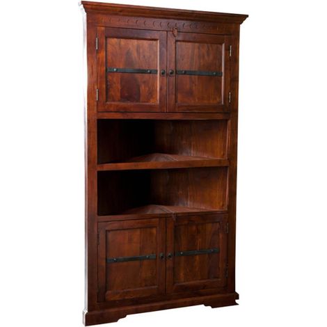 Buffet d'angle 107x54 Acacia laqué Nougat OXFORD 526 (1/3)