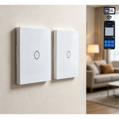 Interrupteur intelligent WiFi 1 bouton, commande simple, contrôle à distance via application, compatible Alexa et Google, domotique domestique, simplicité et confort au quotidien