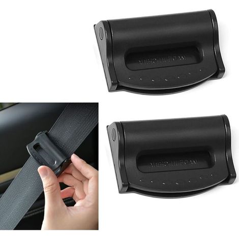 Ajusteur De Ceinture De SéCurité De Voiture, pince ceinture de sécurité voiture, bloque ceinture de securite voiture, Clip De RéGlage De Ceinture De SéCurité, AntidéRapant, RéGlable (Noir) (1/4)