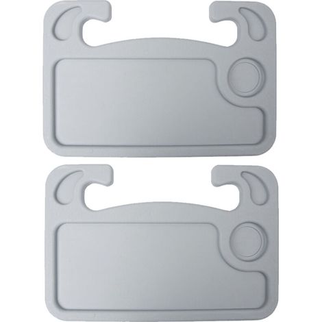 ZVD-Plateau 2 pièces pour volant, mesa a la carta, plateau de salle à manger pour voiture, gris (1/4)