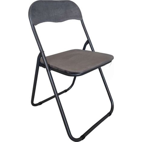 Domo Mea Sedia Pieghevole Velvet Grigio - Confortevole e Salvaspazio (1/3)