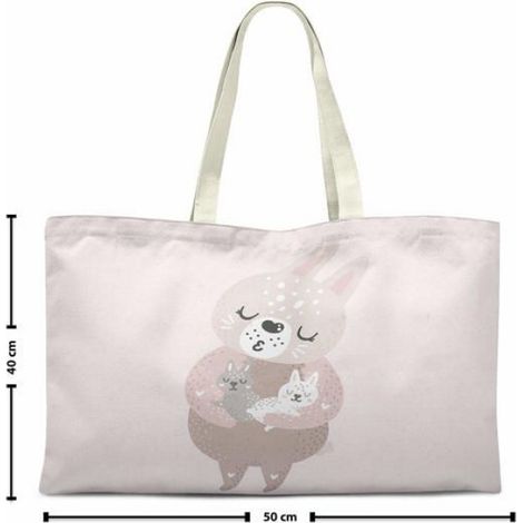 Sac Shopping Coton - 70 x 50 cm - Anses Longues 30 cm - Réutilisable - 1 Pièce (1/2)
