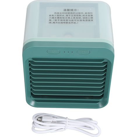 GARRYFIZH Ventilateur de brumisation Portable, 5000mAh, Rechargeable par USB, humidificateur, climatisation, capacité de 200ml, silencieux, personnel, monsieur, vert lac (1/5)
