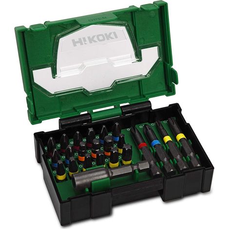 HiKOKI Set di bit da 23 pezzi (BOX I) - Punte robuste, portapunte magnetico, varie misure - Cassetta di punte ideale per gli appassionati di bricolage e per i professionisti (1/5)