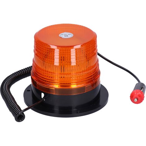 Allume-cigare lumineux avec base magnétique puissante pour autobus scolaires, véhicules de chantier et camions (12-48 V CC) (1/5)