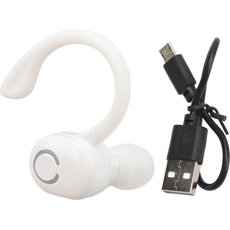 Bluetooth-Kopfhörer mit Geräuschunterdrückung (Version 5.2), integriertem Mikrofon, leichtem Design und langer Akkulaufzeit für den professionellen Einsatz im Büro, Weiß (1/5)