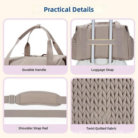 Sac à langer grande capacité, de voyage pour la maternité avec étui tétine extensible (1/5)
