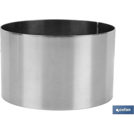 Moule rond en acier inoxydable pour dresser 10 x 6 cm (1/4)