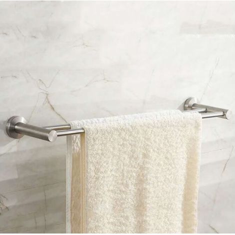 Double Towel Bars Wall Mount SUS 304 Brushed Stainless Steel, 50cm Bath Towel Holder (1/3)