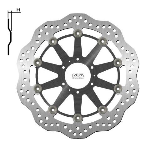 Disco de freno delantero NG Honda XL1000V '99-13, VFR800 296 mm Wave