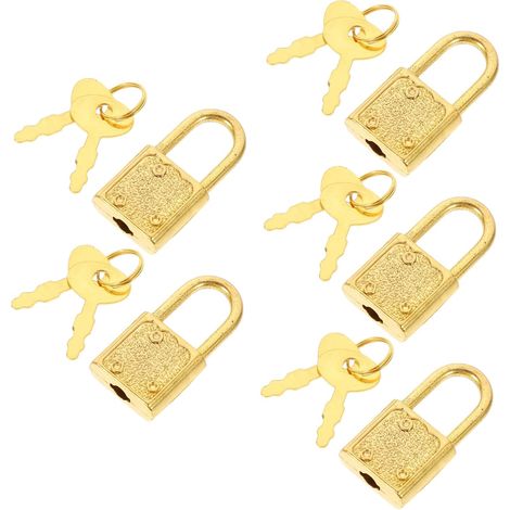 Cadenas Décoratif Vintage en Plastique avec Clés pour Boîtes en Bois, Lot (1/5)