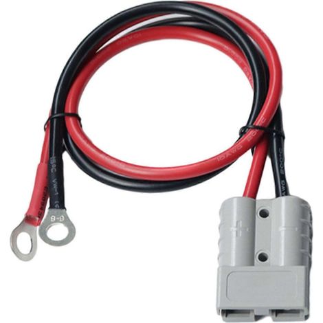1 prise de connexion de batterie 50 A 600 V, câble de calibre 10 AWG, longueur 50 cm, adaptateur de chargeur pour véhicules électriques, chariots élévateurs et caravanes (1/5)