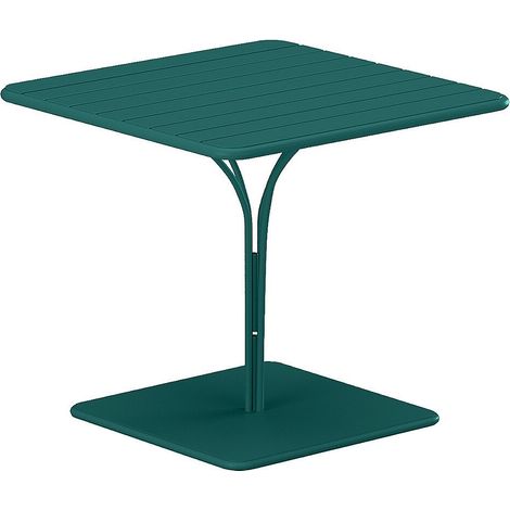 Table de jardin L.80 cm en métal - Bleu canard - MIRMANDE de MYLIA (1/5)