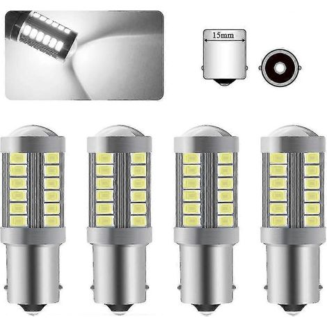 Ampoule LED 1156BA15S P21W Blanc ultra-lumineux 6000K 5630 33 SMD pour feu de recul, de stationnement et antibrouillard arrière (1/5)
