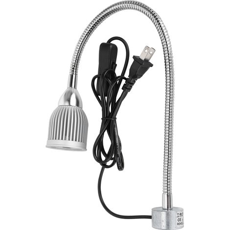 Lampe de travail LED 7W flexible pour machine à coudre, avec base magnétique pour établi et tour, tension universelle 110-220V. (1/5)