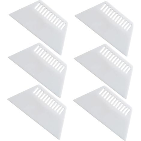 Grattoir pour revêtement mural de voiture, outil de lissage de revêtement mural, outil de lissage des bordures, grattoir de teinte de fenêtre, autocollant mural, papier peint blanc 6 pièces (1/5)