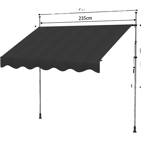 Banner retráctil, altura ajustable, fácil instalación, 250 cm, negro. (1/2)