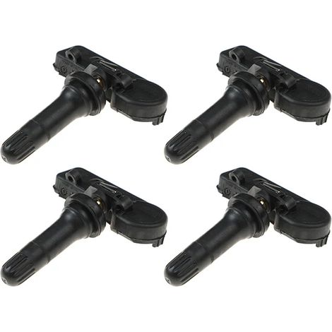 (4 pièces) Capteurs de pression des pneus pour véhicules, compatibles avec C-Max, F-150, F-250, F-350, F-450, F-550, Fiesta, Flex, Focus, Fusion, Mustang. Références : 9L3Z-1A189-A et 9L3Z1A189A. (1/5)
